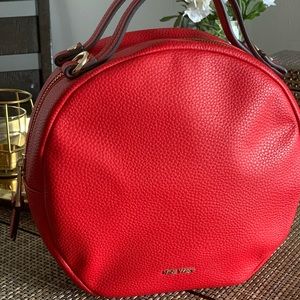 Nine Wear Round red handbag